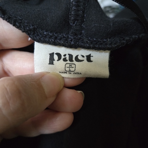 Pact Women's Black Airplane Wrap Cardigan M/L - Picture 7 of 8